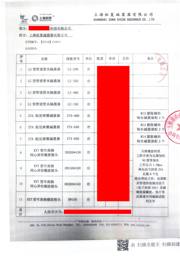 【鴻山熱電廠(chǎng)反滲透車(chē)間減振】配套橡膠接頭